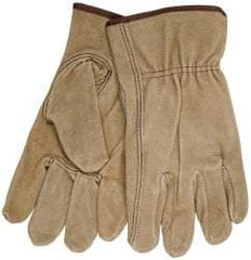 MCR Safety - Size S Split Cowhide Work Gloves - For Work & Driver, Uncoated, Slip-On Cuff, Brown, Paired - Americas Industrial Supply