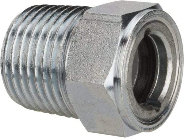 Trico - 1" Sight Diam, 1/2" Thread, 1-3/32" OAL, Viewport Sight Glass & Flow Sight - 7/8" Hex Head, With Baffle - Americas Industrial Supply