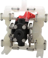 SandPIPER - 1/4" NPT, Nonmetallic, Air Operated Diaphragm Pump - PTFE Diaphragm, Polypropylene Housing - Americas Industrial Supply