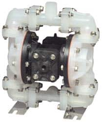 SandPIPER - 1/2" NPT, Nonmetallic, Air Operated Diaphragm Pump - Santoprene Diaphragm, Kynar Housing - Americas Industrial Supply