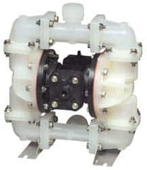 SandPIPER - 3/4" NPT, Nonmetallic, Air Operated Diaphragm Pump - Santoprene Diaphragm, Kynar Housing - Americas Industrial Supply