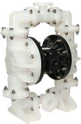 SandPIPER - 1-1/2" NPT, Nonmetallic, Air Operated Diaphragm Pump - PTFE Diaphragm, Polypropylene Housing - Americas Industrial Supply