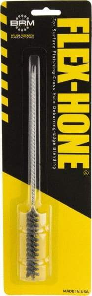 Brush Research Mfg. - 0.394" to 0.433" Bore Diam, 120 Grit, Boron Carbide Flexible Hone - Medium, 8" OAL - Americas Industrial Supply