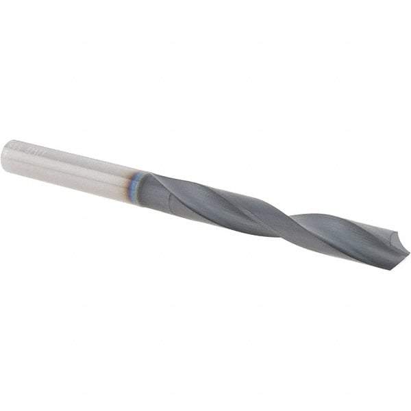 SGS - Letter F 118° Solid Carbide Jobber Drill - AlTiN Finish, Right Hand Cut, Spiral Flute, Straight Shank, 3-1/4" OAL, Four Facet Point - Americas Industrial Supply