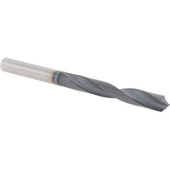 SGS - Letter F 118° Solid Carbide Jobber Drill - AlTiN Finish, Right Hand Cut, Spiral Flute, Straight Shank, 3-1/4" OAL, Four Facet Point - Americas Industrial Supply