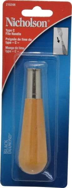 Nicholson - 4-1/2" Long x 1-3/16" Diam File Handle - For Use with 6, 8 & 10" Files - Americas Industrial Supply