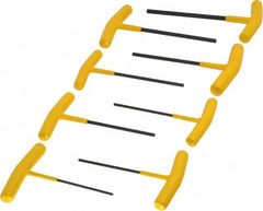 Bondhus - 8 Piece T-Handle Hex Key Set - Hex Range 3/32 to 1/4", Protanium High Torque Steel - Americas Industrial Supply