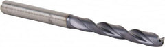 Kennametal - 7/32" 140° Solid Carbide Jobber Drill - TiAlN Finish, Right Hand Cut, Spiral Flute, Straight Shank, 3.2283" OAL, Standard Point - Americas Industrial Supply