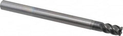 OSG - 8mm, 4 Flute, Single End, Solid Carbide, 1mm Corner Radius End Mill - 100mm OAL, 45° Helix, Right Hand Flute, 12mm LOC, Right Hand Cut, 24mm Extended Reach - Americas Industrial Supply