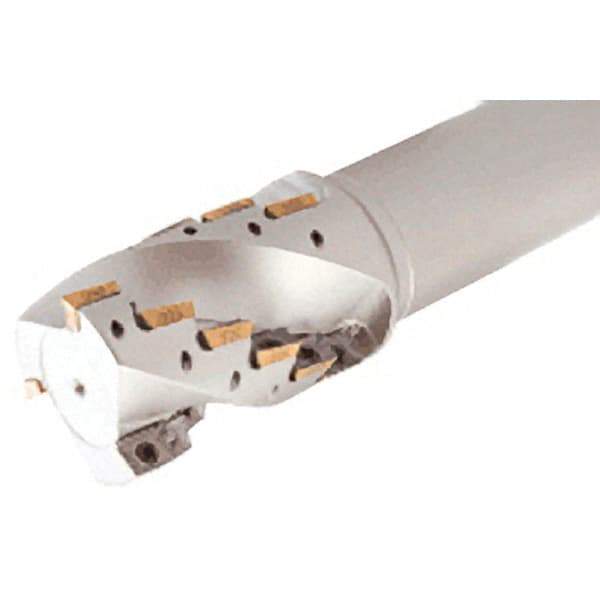 Iscar - 25mm Cut Diam, 37mm Max Depth of Cut, 25mm Shank Diam, 105mm OAL, Indexable Square Shoulder Helical End Mill - Weldon Shank, 90° Lead Angle, Series Helimill - Americas Industrial Supply
