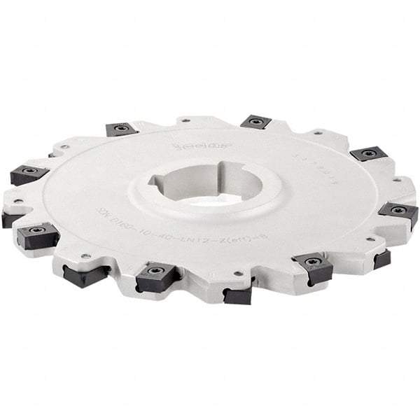 Iscar - Arbor Hole Connection, 1-3/4" Depth of Cut, 6" Cutter Diam, 1-1/2" Hole Diam, 8 Tooth Indexable Slotting Cutter - SDN-LN12 Toolholder, LNET Insert - Americas Industrial Supply