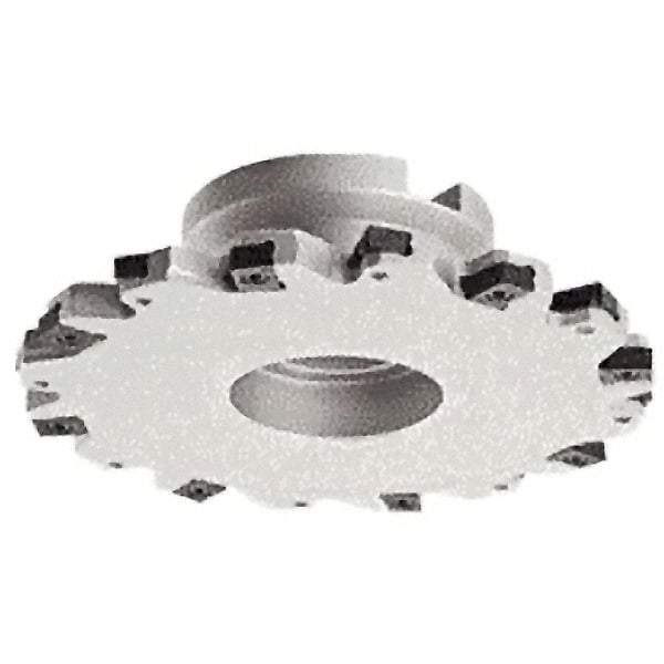 Iscar - Shell Mount B Connection, 63/64" Depth of Cut, 100mm Cutter Diam, 1-1/16" Hole Diam, 10 Tooth Indexable Slotting Cutter - FDN-LN12 Toolholder, LNET Insert - Americas Industrial Supply