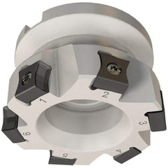 Iscar - 9 Inserts, 63mm Cut Diam, 22mm Arbor Diam, 10mm Max Depth of Cut, Indexable Square-Shoulder Face Mill - 0/90° Lead Angle, 40mm High, LN.. 1106 Insert Compatibility, Series TangMill - Americas Industrial Supply