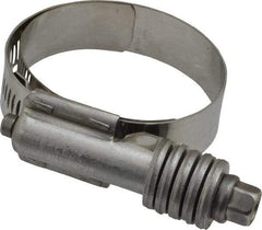 IDEAL TRIDON - Stainless Steel Auto-Adjustable Worm Drive Clamp - 5/8" Wide x 5/8" Thick, 1-1/4" Hose, 1-1/4 to 2-1/8" Diam - Americas Industrial Supply