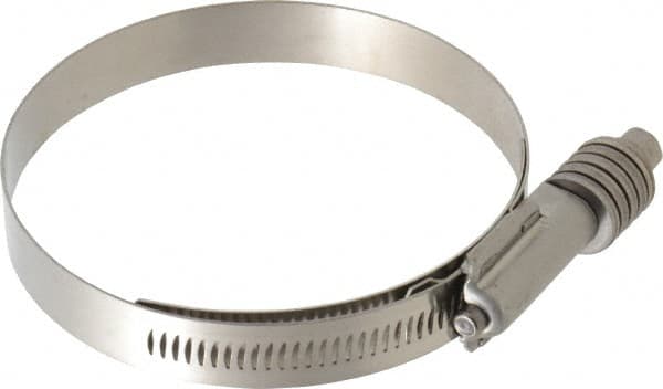 IDEAL TRIDON - Stainless Steel Auto-Adjustable Worm Drive Clamp - 5/8" Wide x 5/8" Thick, 3-1/4" Hose, 3-1/4 to 4-1/8" Diam - Americas Industrial Supply
