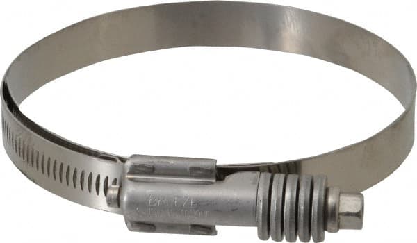 IDEAL TRIDON - Stainless Steel Auto-Adjustable Worm Drive Clamp - 5/8" Wide x 5/8" Thick, 3-3/4" Hose, 3-3/4 to 4-5/8" Diam - Americas Industrial Supply