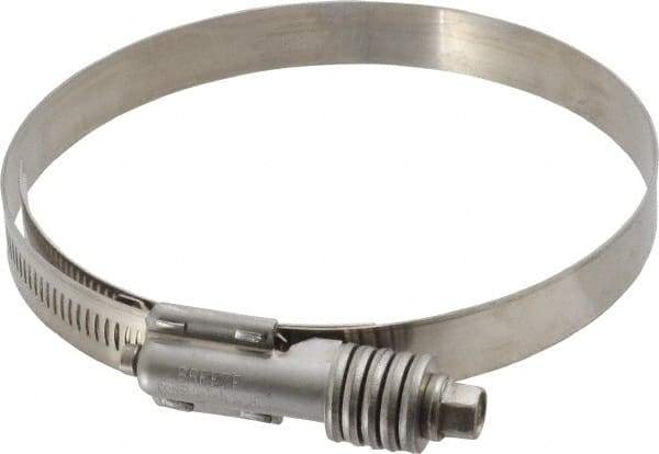 IDEAL TRIDON - Stainless Steel Auto-Adjustable Worm Drive Clamp - 5/8" Wide x 5/8" Thick, 4-1/4" Hose, 4-1/4 to 5-1/8" Diam - Americas Industrial Supply