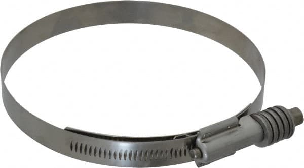 IDEAL TRIDON - Stainless Steel Auto-Adjustable Worm Drive Clamp - 5/8" Wide x 5/8" Thick, 4-3/4" Hose, 4-3/4 to 5-5/8" Diam - Americas Industrial Supply