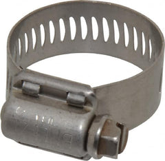 IDEAL TRIDON - SAE Size 12, 11/16 to 1-1/4" Diam, Stainless Steel MS Series MIL-Spec Worm Drive Clamp - 1/2" Wide, Material Grade 300 SERIES, Series MS Mil Spec - Americas Industrial Supply