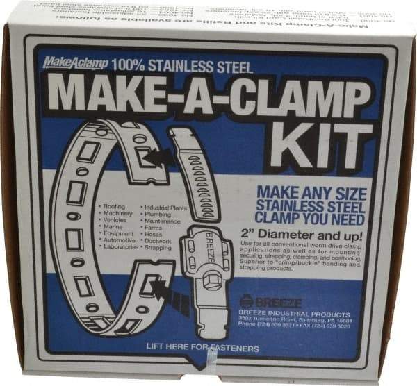 Made in USA - 2" Diam, Hose Clamp Kit - Americas Industrial Supply