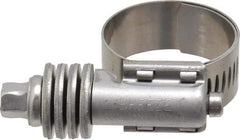 IDEAL TRIDON - Stainless Steel Auto-Adjustable Worm Drive Clamp - 1/2" Wide x 1/2" Thick, 11/16" Hose, 11/16 to 1-1/4" Diam - Americas Industrial Supply