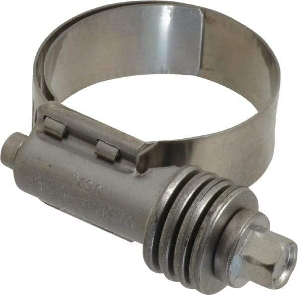 IDEAL TRIDON - Stainless Steel Auto-Adjustable Worm Drive Clamp - 1/2" Wide x 1/2" Thick, 13/16" Hose, 13/16 to 1-1/2" Diam - Americas Industrial Supply