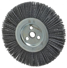 Dico - 6" OD, 5/8" Arbor Hole, Crimped Nylon Wheel Brush - 3/8" Face Width - Americas Industrial Supply