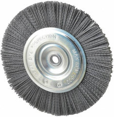 Dico - 8" OD, 5/8" Arbor Hole, Crimped Nylon Wheel Brush - 3/8" Face Width - Americas Industrial Supply