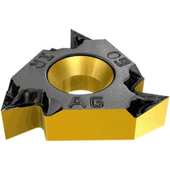 Iscar - 16IR Internal Right Hand 16 Partial Profile 60° Laydown Threading Insert - Grade IC228, TiCN/TiN Coated Carbide, 9.52mm Inscribed Circle - Americas Industrial Supply