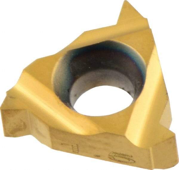 Iscar - 08IR Internal Right Hand ISO Laydown Threading Insert - Grade IC228, TiCN/TiN Coated Carbide, 4.76mm Inscribed Circle - Americas Industrial Supply