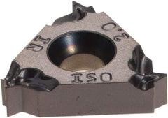 Iscar - 16IRM Internal Right Hand ISO Laydown Threading Insert - Grade IC908, TiN/TiAlN Coated Carbide, 9.53mm Inscribed Circle - Americas Industrial Supply