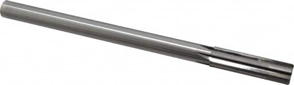 Made in USA - 0.627" Carbide-Tipped 6 Flute Chucking Reamer - Straight Flute, 9/16" Straight Shank, 2-1/4" Flute Length, 9" OAL - Americas Industrial Supply