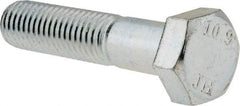 Value Collection - M12x1.75mm Metric Coarse, 55mm Length Under Head Hex Head Cap Screw - Partially Threaded, Grade 10.9 Alloy Steel, Zinc-Plated Finish, 19mm Hex - Americas Industrial Supply