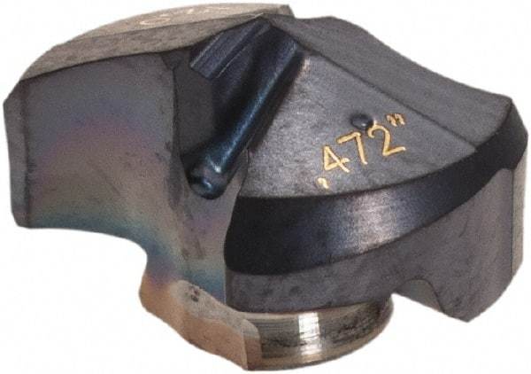 Iscar - Series IDI-SK, 11.99mm Diam Grade IC908 140° Replaceable Drill Tip - Carbide, TiAlN Finish, 12 Seat Size - Americas Industrial Supply