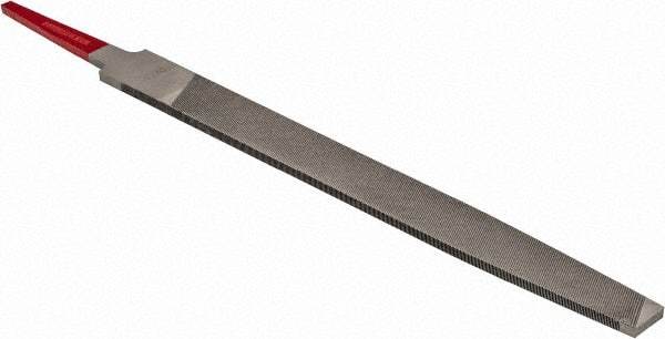 Simonds File - 6" Long, Smooth Cut, Flat American-Pattern File - Double Cut, Tang - Americas Industrial Supply