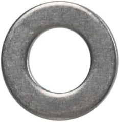 Made in USA - #3 Screw, Grade 300 Stainless Steel Standard Flat Washer - 0.102" ID x 0.18" OD, 0.032" Thick, Passivated Finish, Meets Military Specifications - Americas Industrial Supply