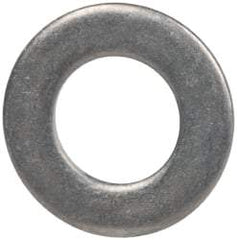 Made in USA - #10L Screw, Grade 300 Stainless Steel Standard Flat Washer - 0.195" ID x 0.354" OD, 0.032" Thick, Passivated Finish, Meets Military Specifications - Americas Industrial Supply