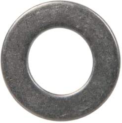 Made in USA - 1/4" Screw, Grade 300 Stainless Steel Standard Flat Washer - 0.255" ID x 0.468" OD, 0.032" Thick, Passivated Finish, Meets Military Specifications - Americas Industrial Supply