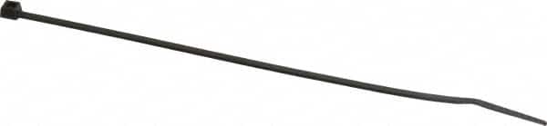 Made in USA - 6-3/16" Long Black Nylon Standard Cable Tie - 18 Lb Tensile Strength, 1.07mm Thick, 38.1mm Max Bundle Diam - Americas Industrial Supply