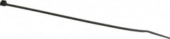 Made in USA - 6-3/16" Long Black Nylon Standard Cable Tie - 18 Lb Tensile Strength, 1.07mm Thick, 38.1mm Max Bundle Diam - Americas Industrial Supply