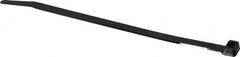 Made in USA - 8.7" Long Black Nylon Standard Cable Tie - 120 Lb Tensile Strength, 1.93mm Thick, 52.3mm Max Bundle Diam - Americas Industrial Supply