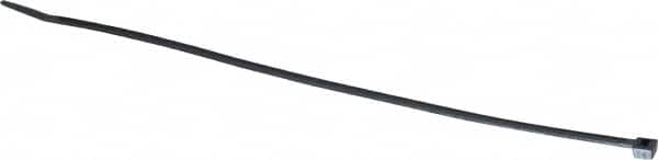 Made in USA - 8-7/8" Long Black Nylon Standard Cable Tie - 40 Lb Tensile Strength, 1.24mm Thick, 60.33mm Max Bundle Diam - Americas Industrial Supply
