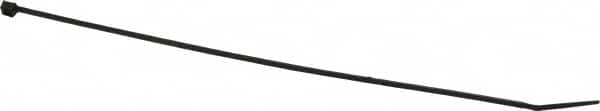 Made in USA - 8-3/16" Long Black Nylon Standard Cable Tie - 18 Lb Tensile Strength, 1.07mm Thick, 1-1/4" Max Bundle Diam - Americas Industrial Supply