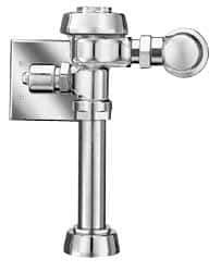 Sloan Valve Co. - 1-1/2" Spud Coupling, 1" Pipe, Closet Automatic Flush Valve - Handle Opening, 3.5 Gal per Flush, Metal Cover, Powered by Electrical Line with 24 Volt Step Down Transformer - Americas Industrial Supply