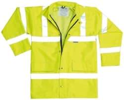 OccuNomix - Size 2XL Cold Weather & High Visibility Jacket - Yellow, Polyester, Zipper, Snaps Closure, 46 to 49" Chest - Americas Industrial Supply