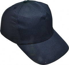 OccuNomix - Poly/Cotton over Polyethylene Insert Baseball Cap with Bump Cap Insert - Navy Blue - Americas Industrial Supply