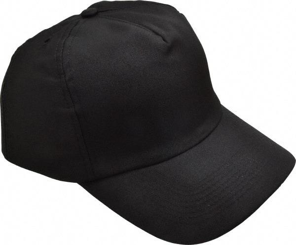 OccuNomix - Poly/Cotton over Polyethylene Insert Baseball Cap with Bump Cap Insert - Black - Americas Industrial Supply