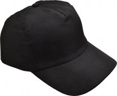 OccuNomix - Poly/Cotton over Polyethylene Insert Baseball Cap with Bump Cap Insert - Black - Americas Industrial Supply
