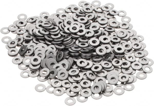 Made in USA - #3 Screw, Grade AN960 Stainless Steel Standard Flat Washer - 0.105" ID x 1/4" OD, 0.032" Thick, Passivated Finish, Meets Military Specifications - Americas Industrial Supply