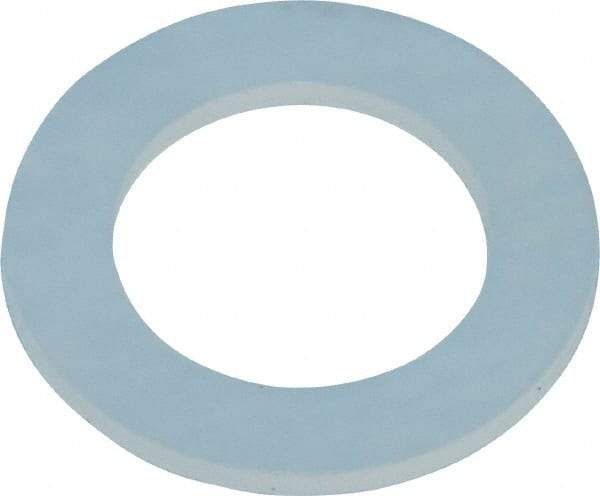 Made in USA - 1/4" Screw, Grade 6/6 Nylon Standard Flat Washer - 0.313" ID x 1/2" OD, 0.031" Thick, Plain Finish - Americas Industrial Supply